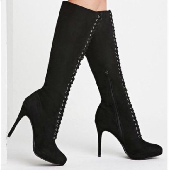 Forever 21 Shoes - ❣️NWOT Lace Knee High Boots
